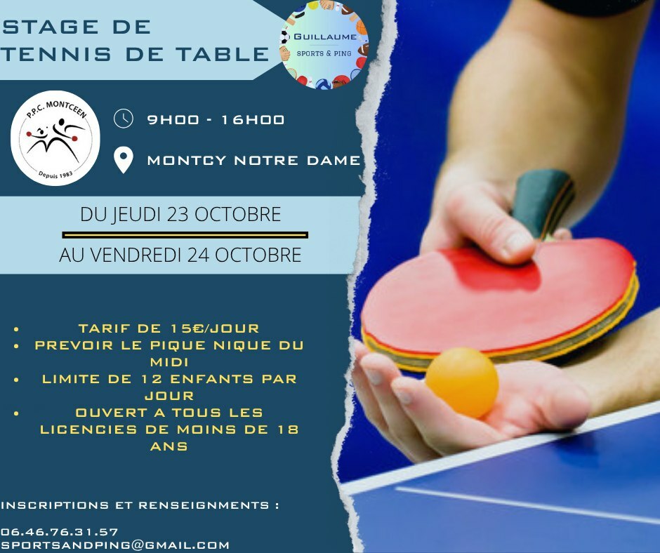 🏓 Stage de Tennis de Table - Guillaume SportsAndPing 🏓