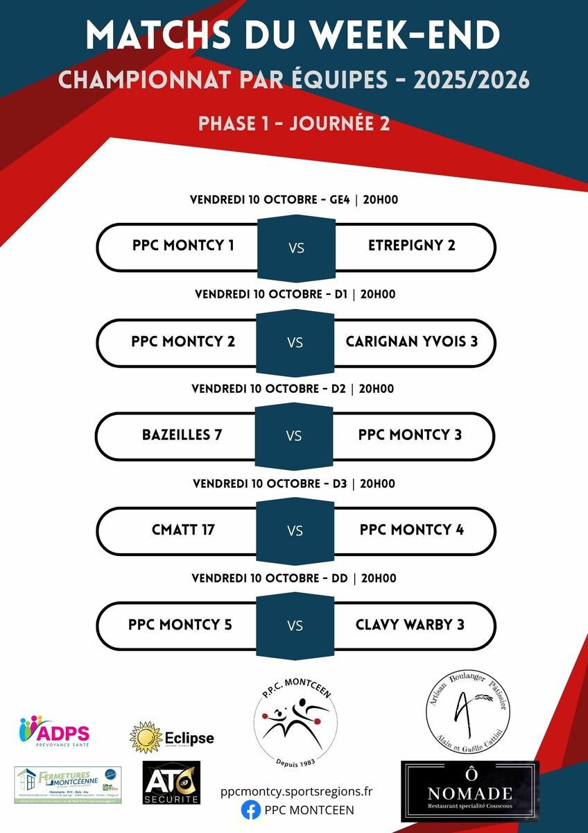MATCHS DU WEEK-END