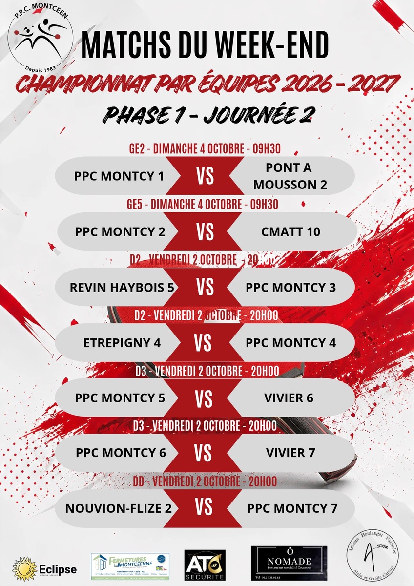 Championnat par équipes - Phase 1 - Journée 2