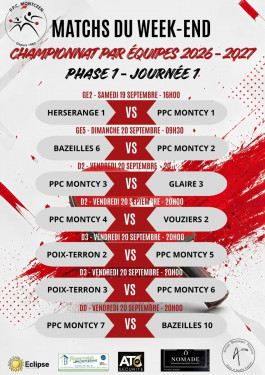 Championnat par équipes - Phase 1 - Journée 1