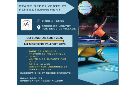 STAGE JEUNES A MONTCY